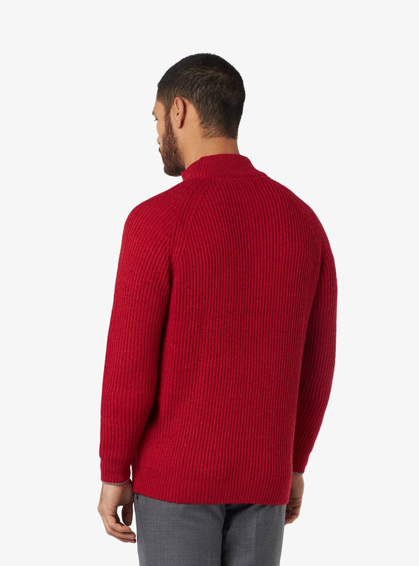 Cardigan a costine con zip in misto lana - Maddox - Fusaro Antonio dal 1893 - Fusaro Antonio