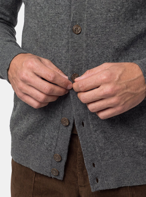 Cardigan Collo Alto Uomo in Lana e Cashmere - Fusaro Antonio dal 1893 - Fusaro Antonio