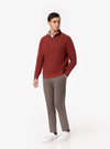 Cilento – Felpa Uomo Mezza Zip in Cotone Interlock - Fusaro Antonio dal 1893 - Fusaro Antonio