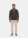 Felpa Uomo Mezza Zip in Cotone - Fusaro Antonio dal 1893 - Fusaro Antonio