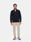 Felpa Uomo Mezza Zip in Cotone - Fusaro Antonio dal 1893 - Fusaro Antonio