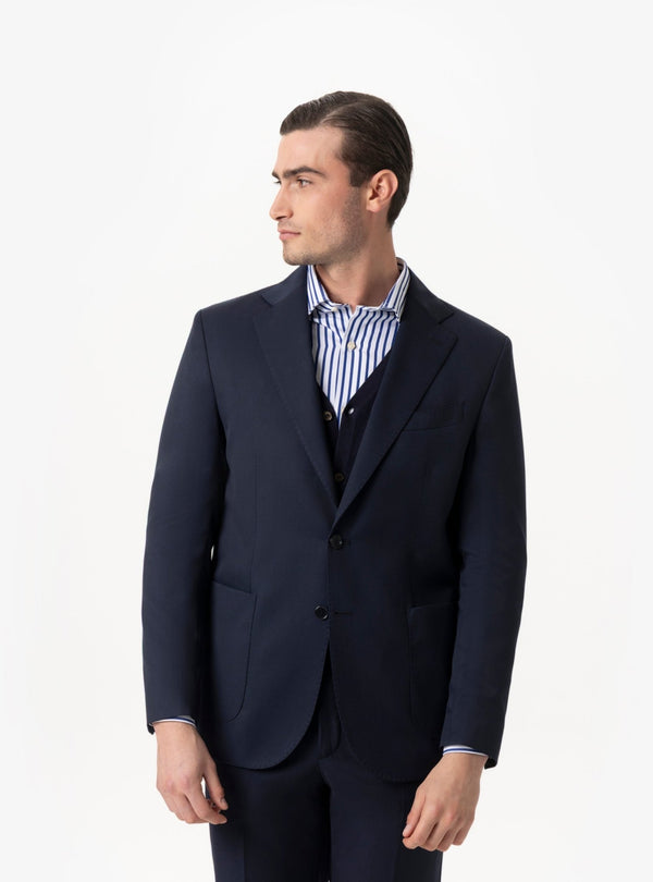 Giacca Ischia in Lana – Monopetto Uomo Sartoriale con Tasche a Toppa - Fusaro Antonio dal 1893 - Fusaro Antonio