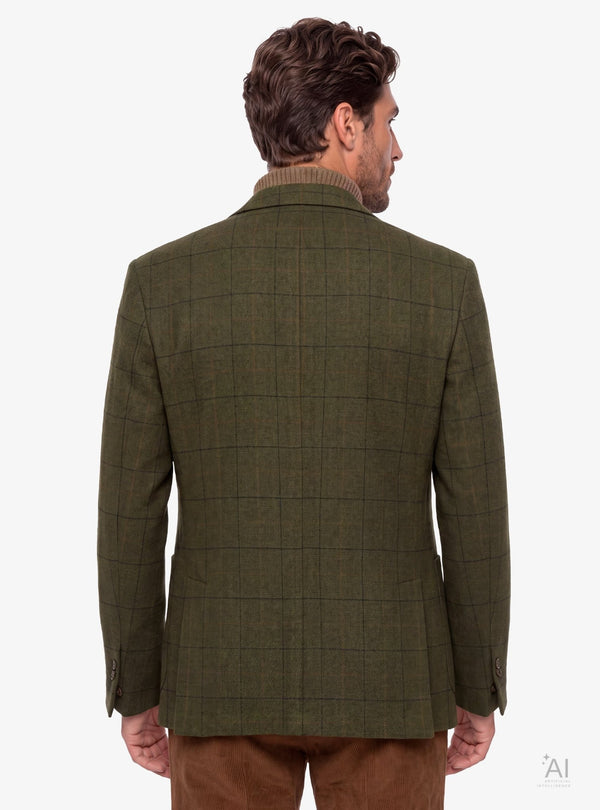 Giacca uomo a quadri con chiusura monopetto e revers classico - Fusaro Antonio dal 1893 - Fusaro Antonio