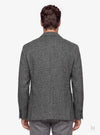 Giacca uomo monopetto twill con bavero impunturato grigio - Fusaro Antonio dal 1893 - Fusaro Antonio