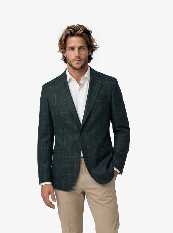 Giacca Uomo Quadro Misto Lino - Fusaro Antonio dal 1893 - Fusaro Antonio