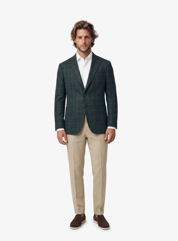 Giacca Uomo Quadro Misto Lino - Fusaro Antonio dal 1893 - Fusaro Antonio