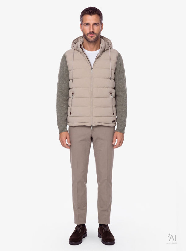 Gilet uomo imbottito con zip frontale e tasche laterali - Fusaro Antonio dal 1893 - Fusaro Antonio