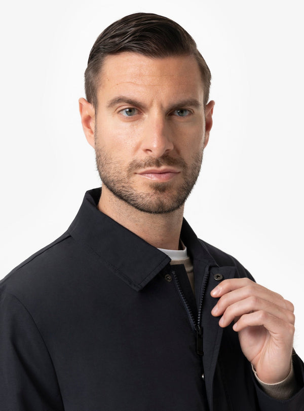 Giubbino Sahariana Uomo in Nylon Ecru e Navy Primavera/Estate - Fusaro Antonio dal 1893 - Fusaro Antonio