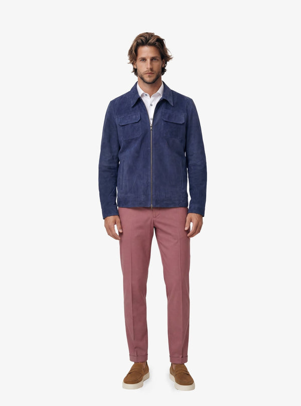 Giubbino Uomo Zip in Camoscio - Fusaro Antonio dal 1893 - Fusaro Antonio