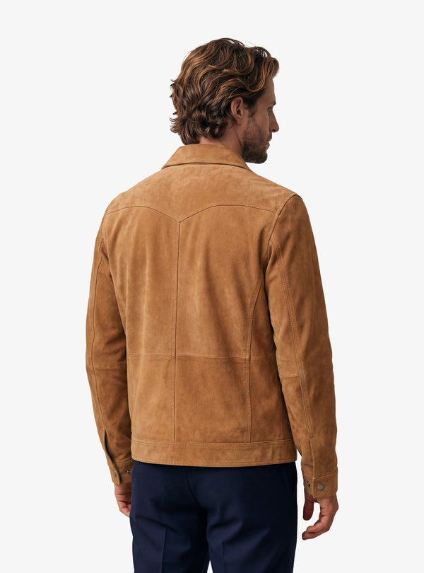 Giubbino Uomo Zip in Camoscio - Fusaro Antonio dal 1893 - Fusaro Antonio