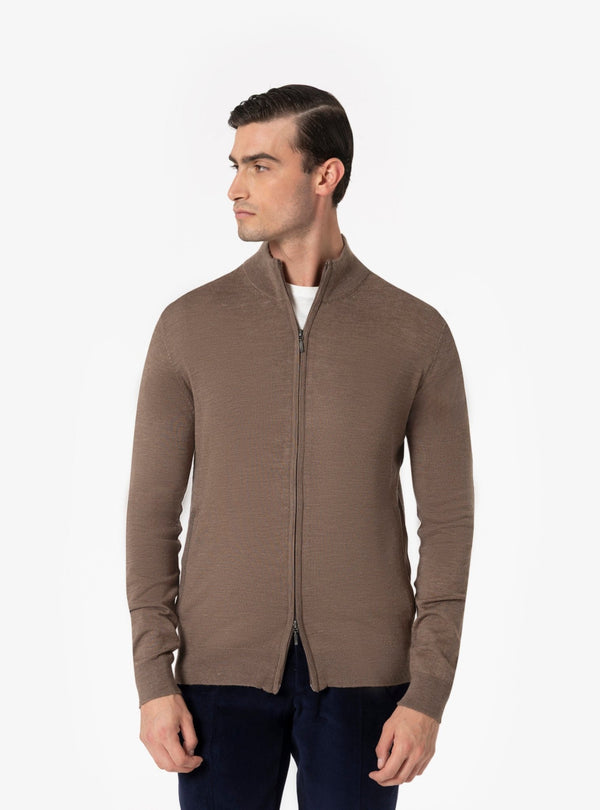 Gran Sasso – Maglia Uomo con Zip in Lana Merino - Fusaro Antonio dal 1893 - Fusaro Antonio