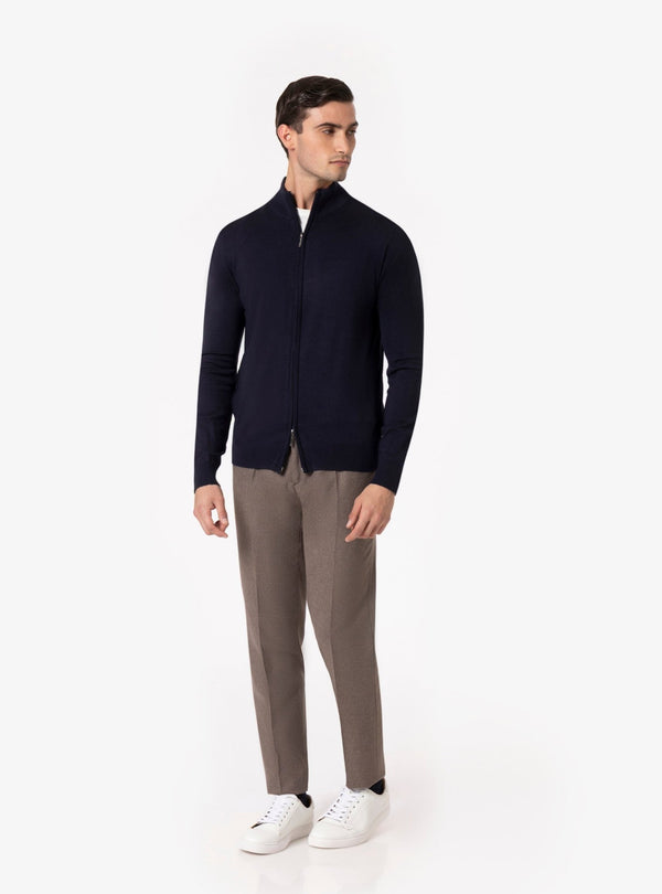 Gran Sasso – Maglia Uomo con Zip in Lana Merino - Fusaro Antonio dal 1893 - Fusaro Antonio