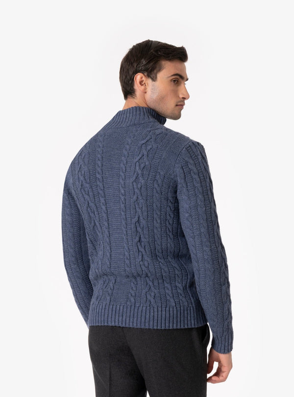 Luserna – Cardigan Uomo con Zip in Misto Lana - Fusaro Antonio dal 1893 - Fusaro Antonio