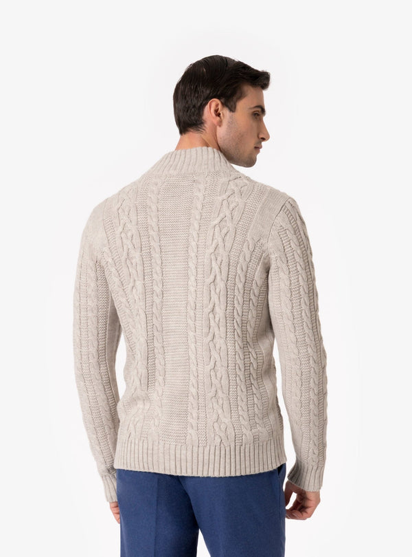 Luserna – Cardigan Uomo con Zip in Misto Lana - Fusaro Antonio dal 1893 - Fusaro Antonio