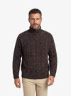 Maglia collo alto treccia con lavorazione intrecciata visibile - Fusaro Antonio dal 1893 - Fusaro Antonio
