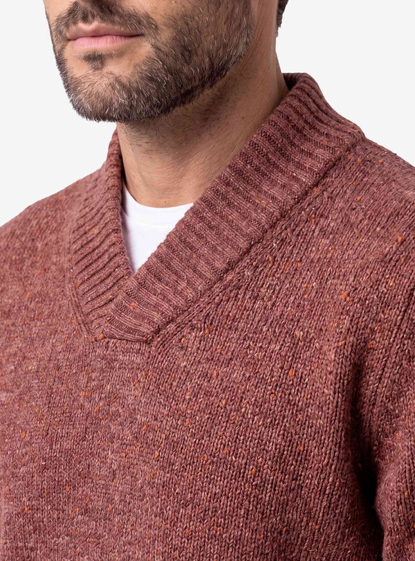 Maglia collo sciallato Neps con effetto mélange visivo - Fusaro Antonio dal 1893 - Fusaro Antonio