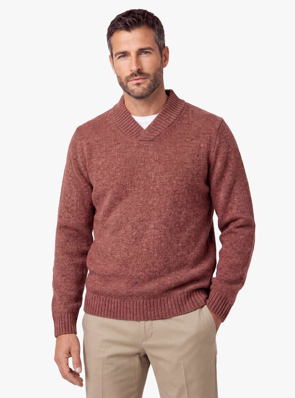 Maglia collo sciallato Neps con effetto mélange visivo - Fusaro Antonio dal 1893 - Fusaro Antonio