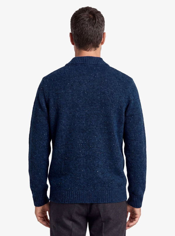 Maglia collo sciallato Neps con effetto mélange visivo - Fusaro Antonio dal 1893 - Fusaro Antonio