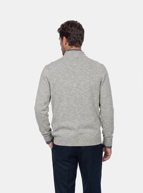 Maglia Full-Zip Uomo in Cotone Misto Cashmere - Fusaro Antonio dal 1893 - Fusaro Antonio