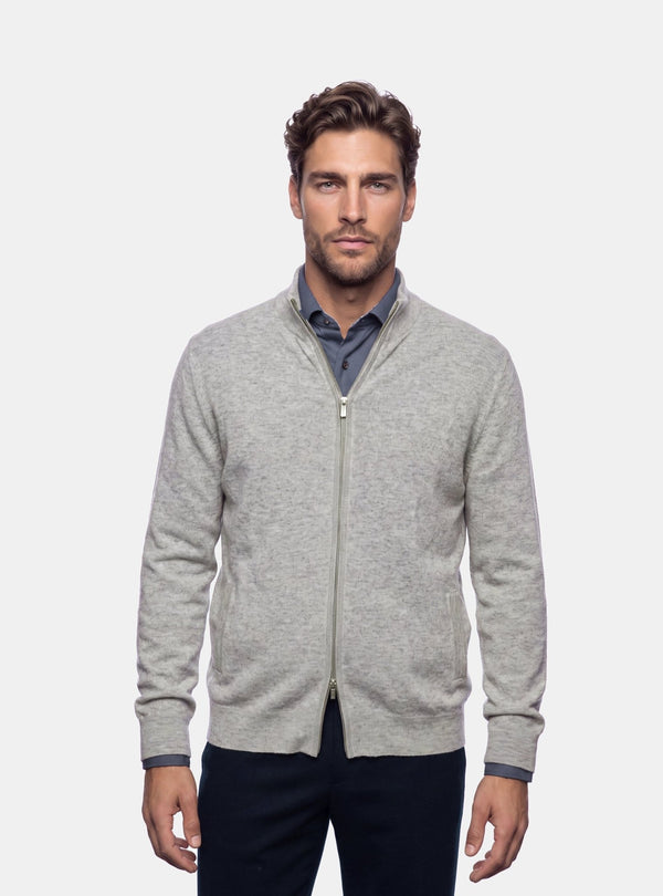 Maglia Full-Zip Uomo in Cotone Misto Cashmere - Fusaro Antonio dal 1893 - Fusaro Antonio