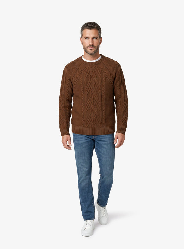 Maglia Girocollo Treccia Uomo in Misto Lana - Fusaro Antonio dal 1893 - Fusaro Antonio