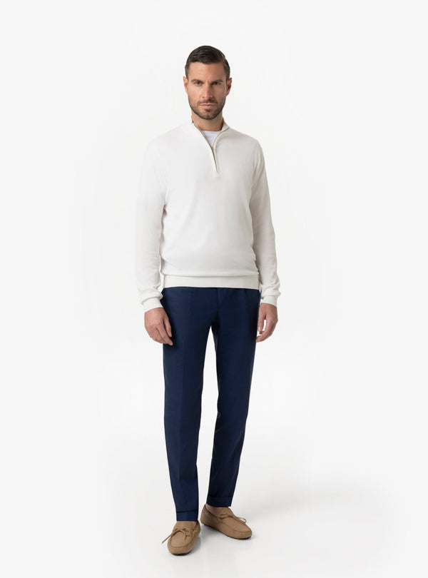 Maglia Mezza Zip Uomo in Cotone - Fusaro Antonio dal 1893 - Fusaro Antonio