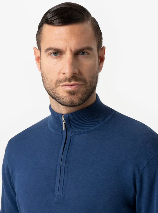 Maglia Mezza Zip Uomo in Cotone - Fusaro Antonio dal 1893 - Fusaro Antonio