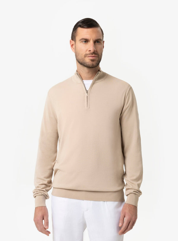 Maglia Mezza Zip Uomo in Cotone - Fusaro Antonio dal 1893 - Fusaro Antonio
