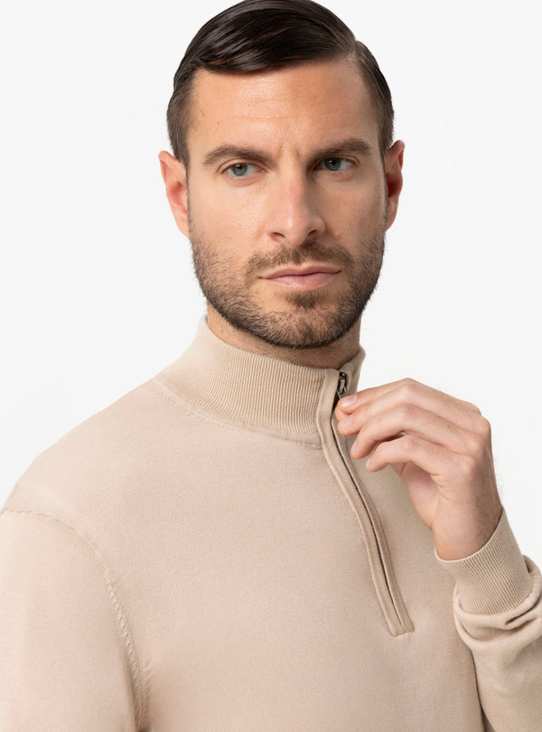 Maglia Mezza Zip Uomo in Cotone - Fusaro Antonio dal 1893 - Fusaro Antonio