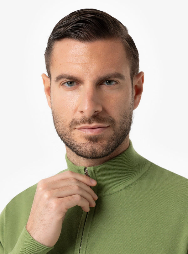 Maglia Mezza Zip Uomo in Cotone - Fusaro Antonio dal 1893 - Fusaro Antonio