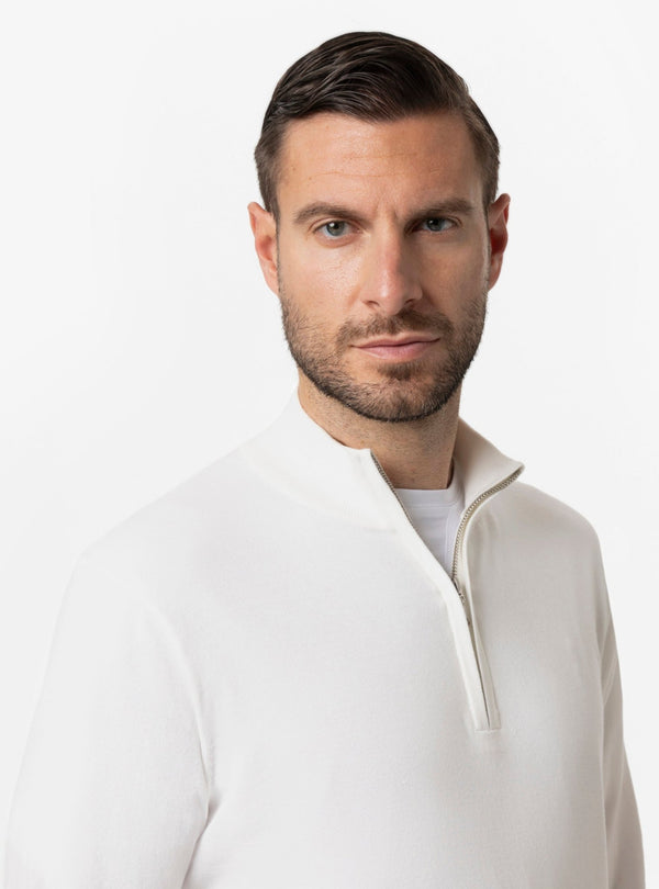 Maglia Mezza Zip Uomo in Cotone - Fusaro Antonio dal 1893 - Fusaro Antonio