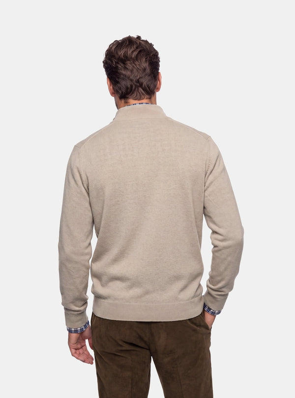 Maglia Mezza Zip Uomo in Misto Cashmere - Fusaro Antonio dal 1893 - Fusaro Antonio