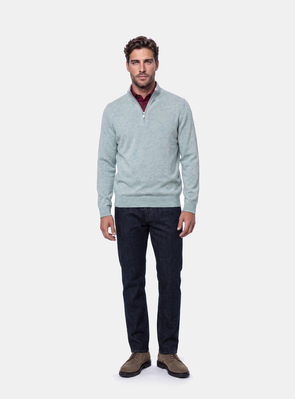 Maglia Mezza Zip Uomo in Misto Cashmere - Fusaro Antonio dal 1893 - Fusaro Antonio