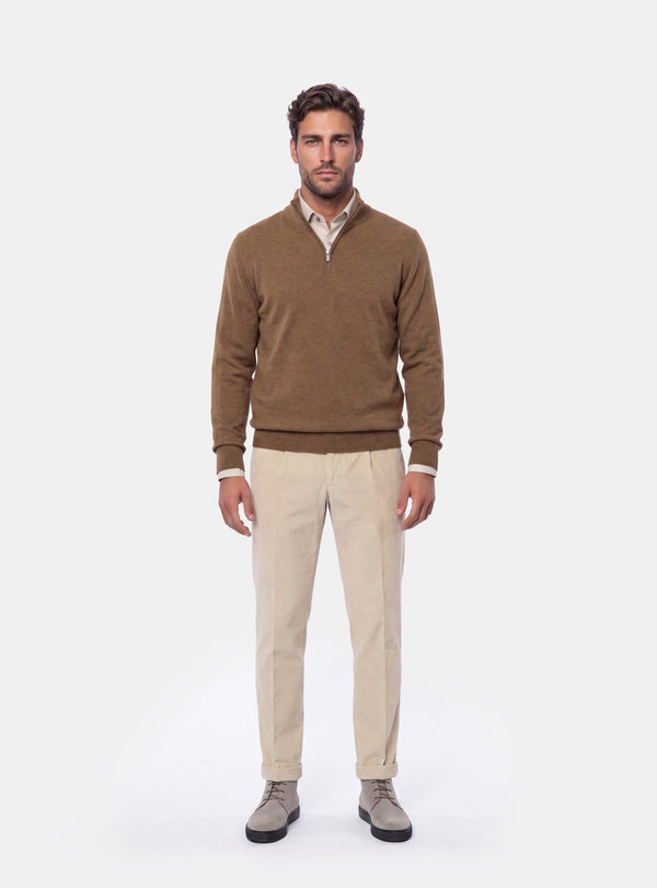 Maglia Mezza Zip Uomo in Misto Cashmere - Fusaro Antonio dal 1893 - Fusaro Antonio