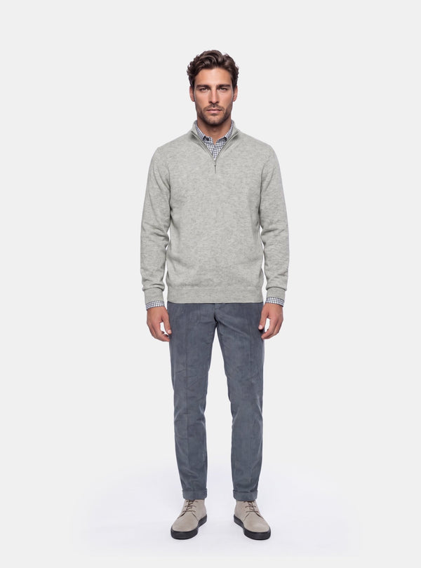 Maglia Mezza Zip Uomo in Misto Cashmere - Fusaro Antonio dal 1893 - Fusaro Antonio