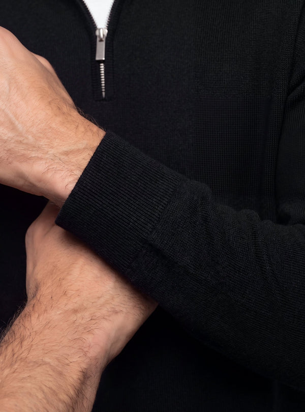Maglia Mezza Zip Uomo in Misto Cashmere - Fusaro Antonio dal 1893 - Fusaro Antonio