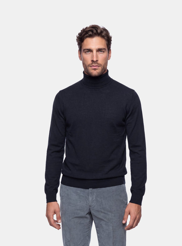 Maglione Uomo Collo Alto in Lana Merinos - Fusaro Antonio dal 1893 - Fusaro Antonio