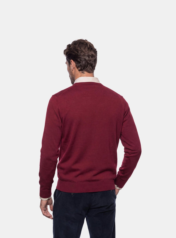 Maglione Uomo Scollo V in Lana Merinos - Fusaro Antonio dal 1893 - Fusaro Antonio