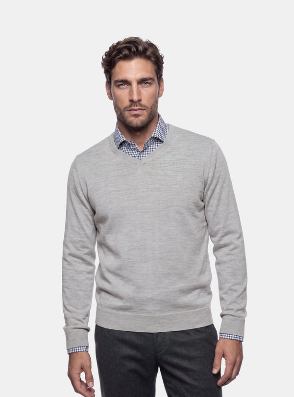 Maglione Uomo Scollo V in Lana Merinos - Fusaro Antonio dal 1893 - Fusaro Antonio