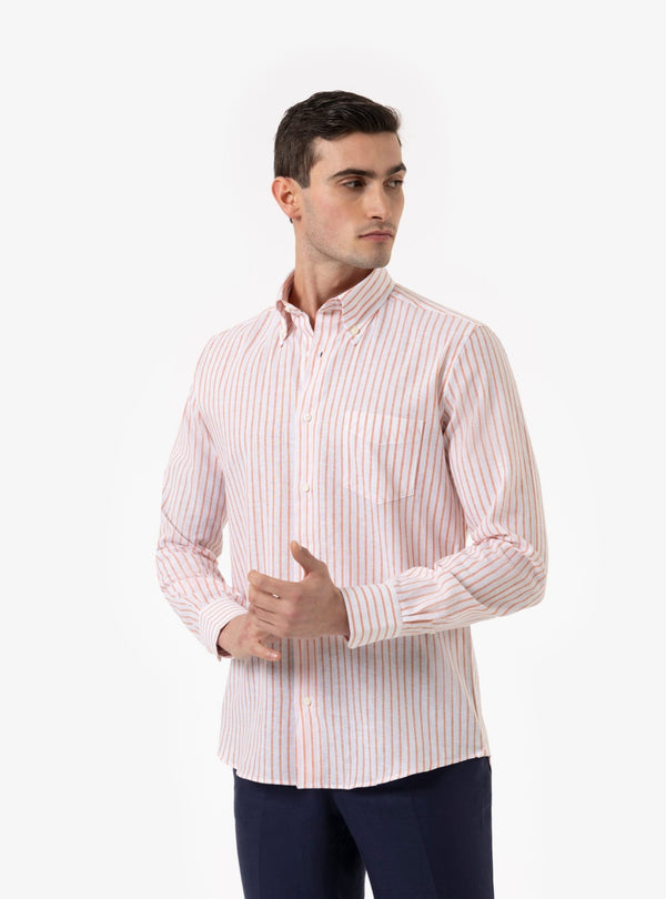 Oasi – Camicia Manica Lunga Button - Down in Lino e Cotone - Fusaro Antonio dal 1893 - Fusaro Antonio