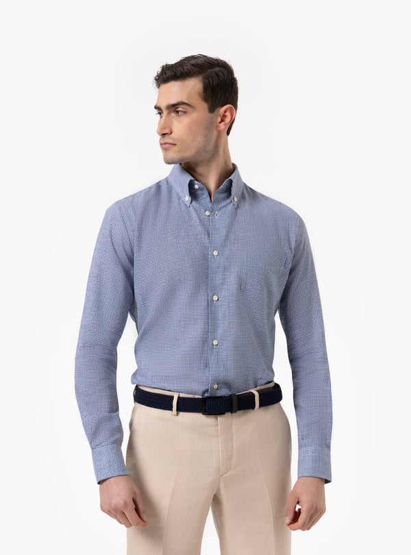 Oasi – Camicia Manica Lunga Button - Down in Lino e Cotone - Fusaro Antonio dal 1893 - Fusaro Antonio