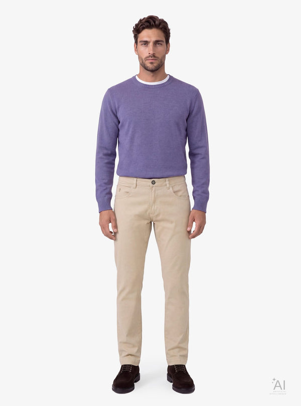 Pantalone Uomo 5 Tasche in Misto Cotone - Fusaro Antonio dal 1893 - Fusaro Antonio