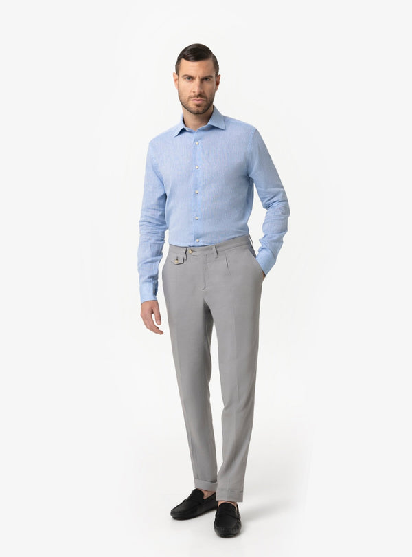 Pantalone Uomo con Taschino in Misto Lino - Fusaro Antonio dal 1893 - Fusaro Antonio