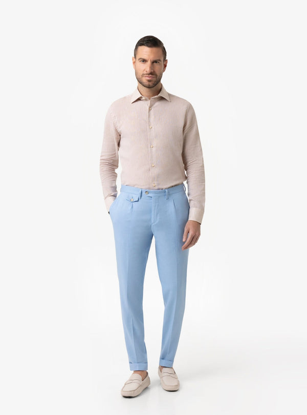 Pantalone Uomo con Taschino in Misto Lino - Fusaro Antonio dal 1893 - Fusaro Antonio