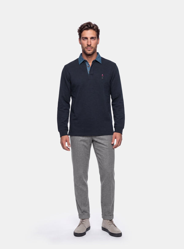 Polo Uomo Manica Lunga in Cotone - Fusaro Antonio dal 1893 - Fusaro Antonio