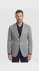 Giacca uomo Resca monopetto con bavero impunturato e tasche a pattina, texture tridimensionale beige. – GRIGIO – video