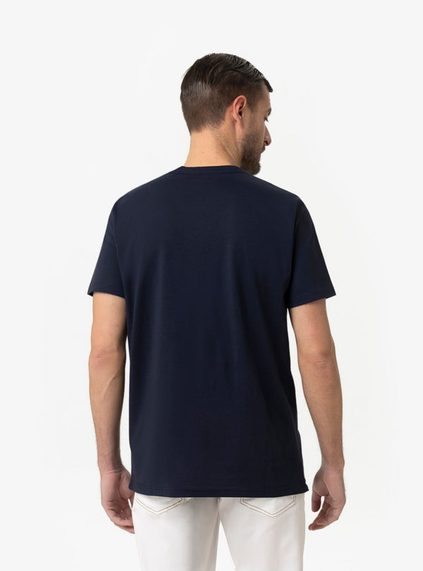 T-Shirt Uomo con Stampa in Cotone Bianco, Celeste, Grigio e Navy Primavera/Estate - Fusaro Antonio dal 1893 - Fusaro Antonio