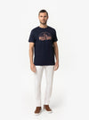 T-Shirt Uomo con Stampa in Cotone Bianco, Celeste, Grigio e Navy Primavera/Estate - Fusaro Antonio dal 1893 - Fusaro Antonio