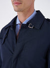 Waterproof nylon pea jacket - Royal