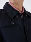 Waterproof nylon pea jacket - Royal